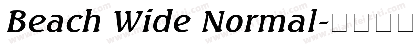 Beach Wide Normal字体转换